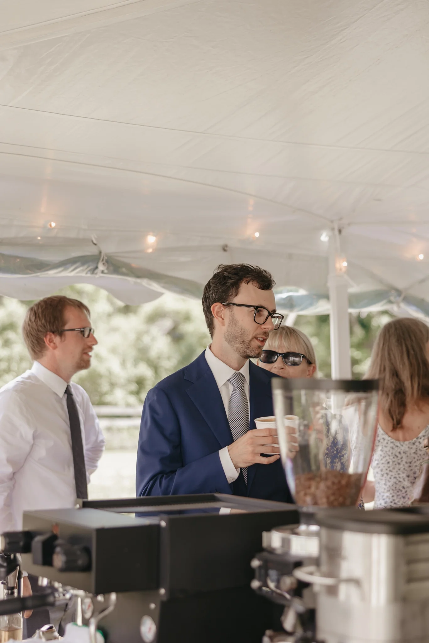 Coffee cart at a wedding